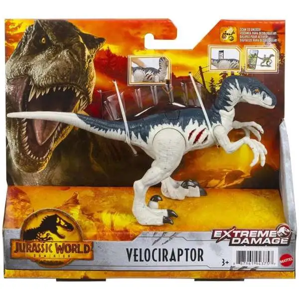 Jurassic World Dominion Extreme Damage Velociraptor Action Figure