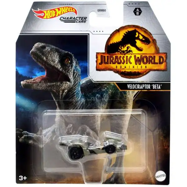Jurassic World Dominion Hot Wheels Character Cars Velociraptor 'Beta' Die Cast Car [2022]