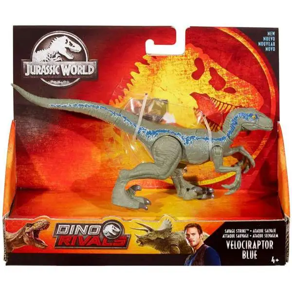 Jurassic World Fallen Kingdom Dino Rivals Velociraptor Blue Action Figure [Savage Strike, Slashing Action]
