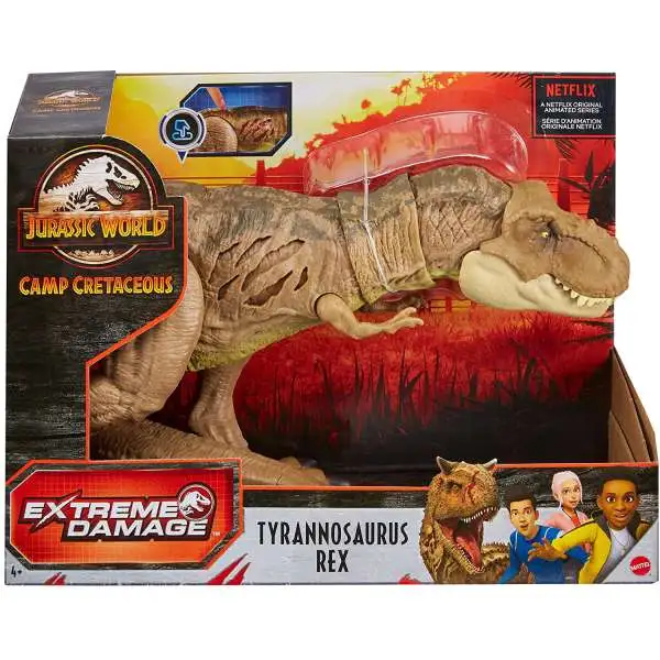 Jurassic World Camp Cretaceous Extreme Damage Tyrannosaurus Rex Exclusive Action Figure [Netflix Version, Loose]