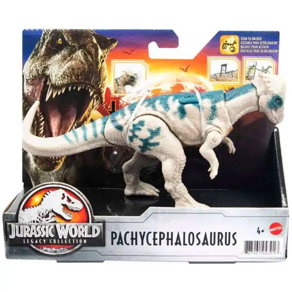 Jurassic World Legacy Collection Pachycephalosaurus Action Figure [White with Blue Stripes, Damaged Package]