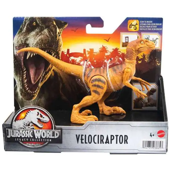 Jurassic World Legacy Collection Velociraptor Action Figure [Orange with Brown Stripes]