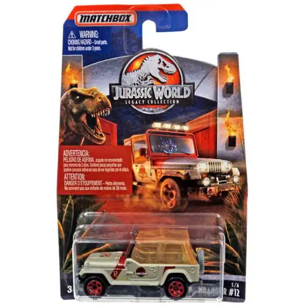 Jurassic World Matchbox Legacy Collection '93 Jeep Wrangler #12 Diecast Vehicle #5/6