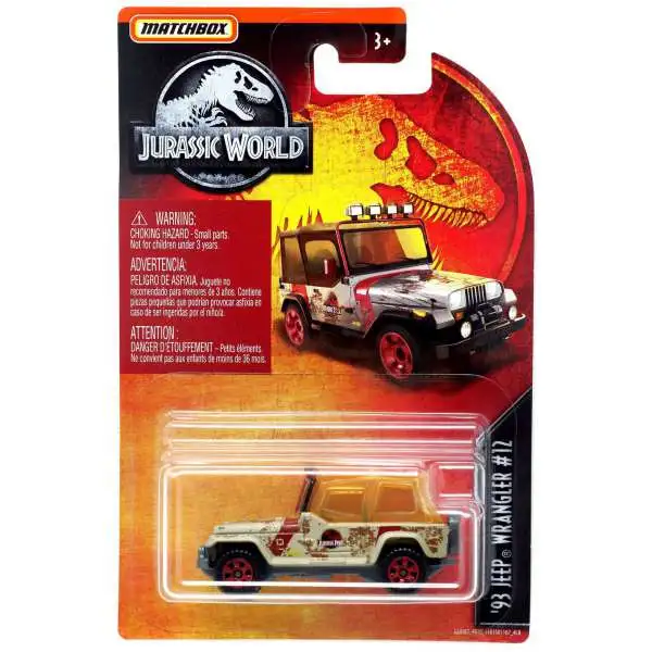 Jurassic World Matchbox '93 Jeep Wranger #12 Diecast Vehicle