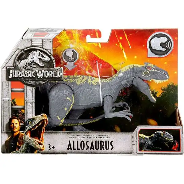 Jurassic World Dino Escape: Allosaurus (alossauro) (Verde Oliva) Roar  Attack (c/ som e movimentos) - Mattel (pronta entrega! ) em Promoção na  Americanas