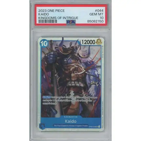 One Piece Trading Card Game Kingdoms of Intrigue Kaido OP04-044 [PSA 10]