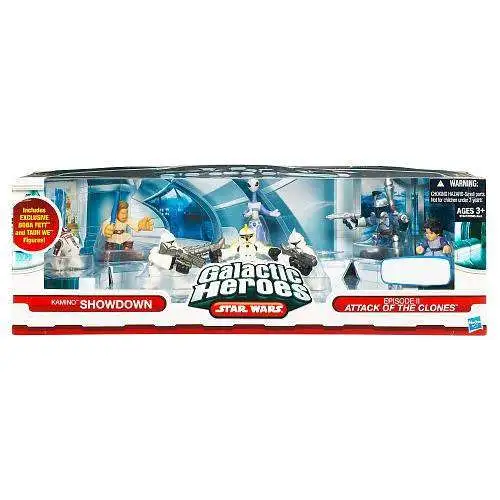Star Wars Attack of the Clones Galactic Heroes Cinema Scenes Kamino Showdown Exclusive Mini Figure Set