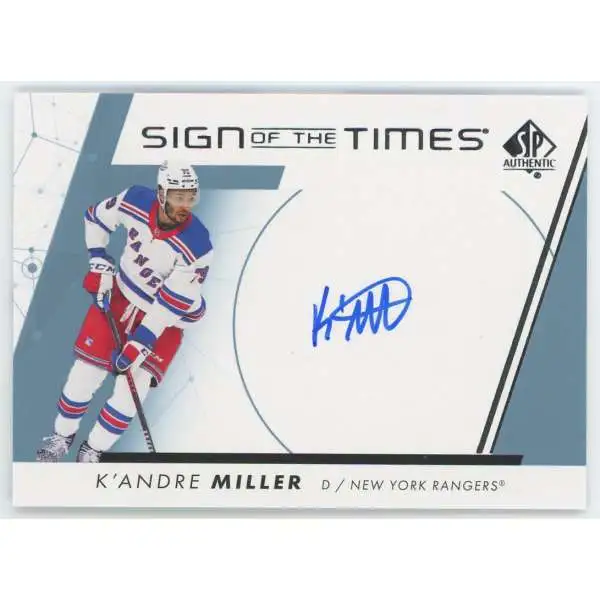 NHL 2022-23 Upper Deck SP Authentic Hockey Sign of the Times K'Andre Miller SOTT-KM [Auto]