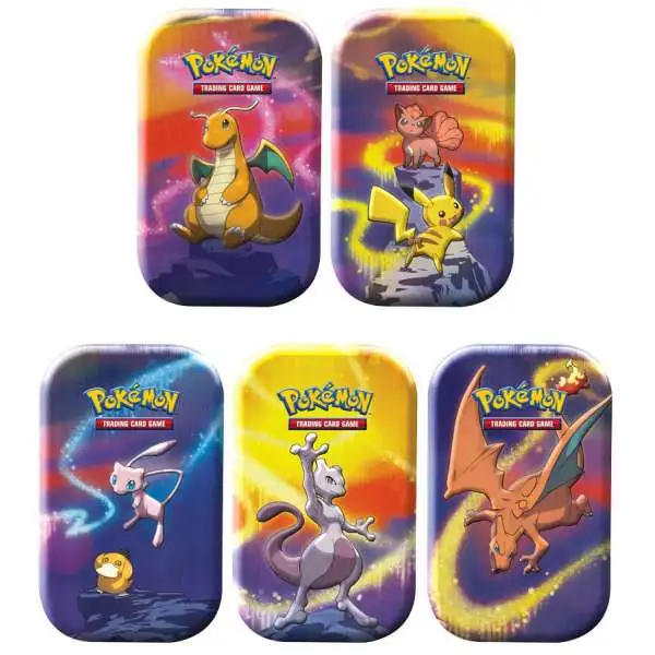 Pokemon Kanto Power Set of 5 Mini Tins [2 Booster Packs Per Tin]