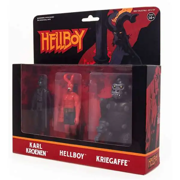 ReAction Series 2 Karl Kroenen, Hellboy & Kriegaffe Action Figure 3-Pack