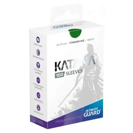 Ultimate Guard Katana Green Standard Size Card Sleeves [100 Count]
