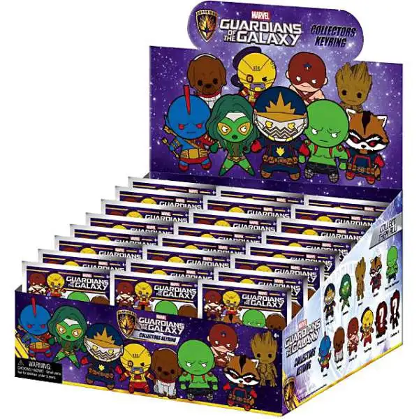 Marvel 3D Figural Keyring Guardians of the Galaxy Mystery Box [24 packs]