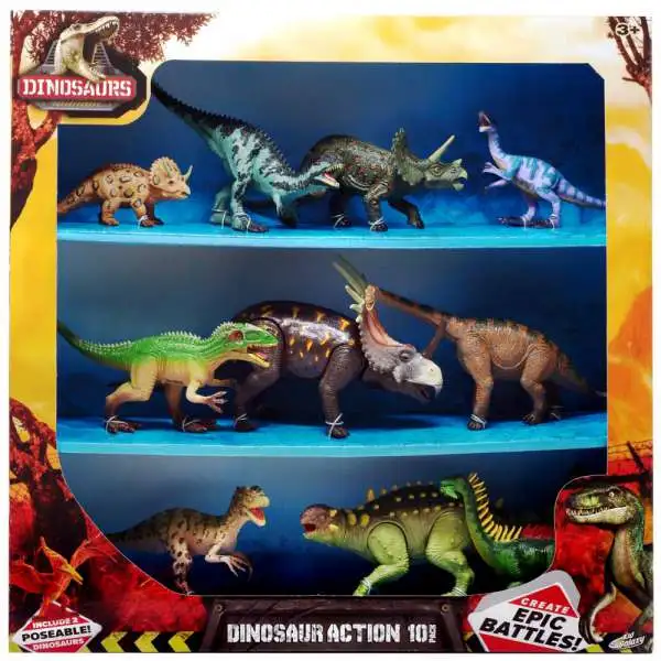 Dinosaurs フィギュア 2体セット 未開封 Dinosaurs Dinosaur Action Figure 10-Pack Version 2, Damaged