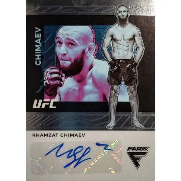 2022 Panini Chronicles Flux UFC Khamzat Chimaev Autographed Single Card FX-KHM