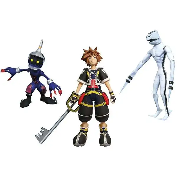 Disney Kingdom Hearts Select Sora, Dusk & Soldier Action Figure 3-Pack