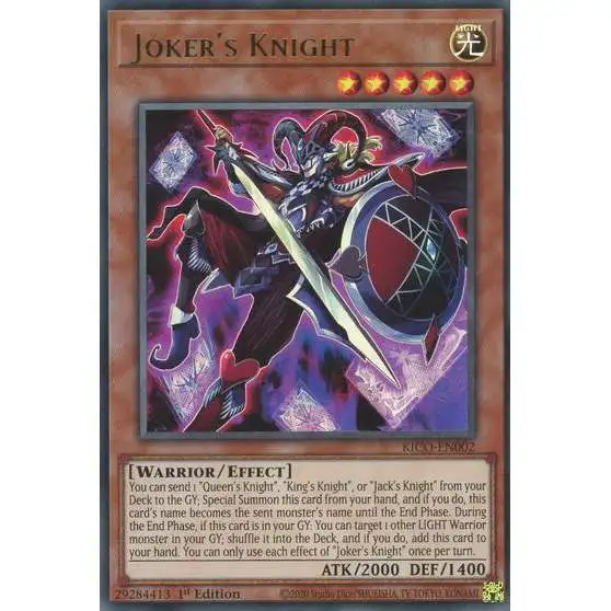 YuGiOh Trading Card Game King's Court Ultra Rare Joker's Knight KICO-EN002
