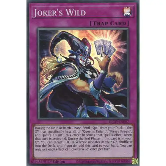 YuGiOh Trading Card Game King's Court Super Rare Joker's Wild KICO-EN007