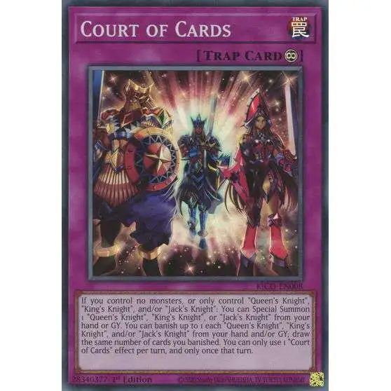 YuGiOh Trading Card Game King's Court Super Rare Court of Cards KICO-EN008