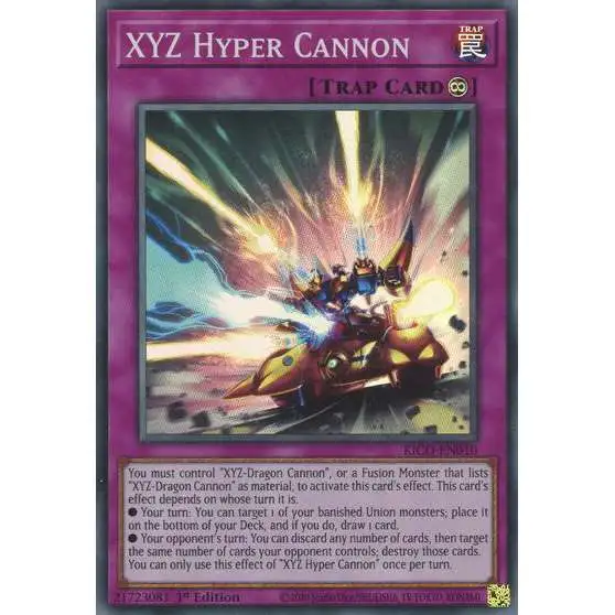 YuGiOh Trading Card Game King's Court Super Rare XYZ Hyper Cannon KICO-EN010