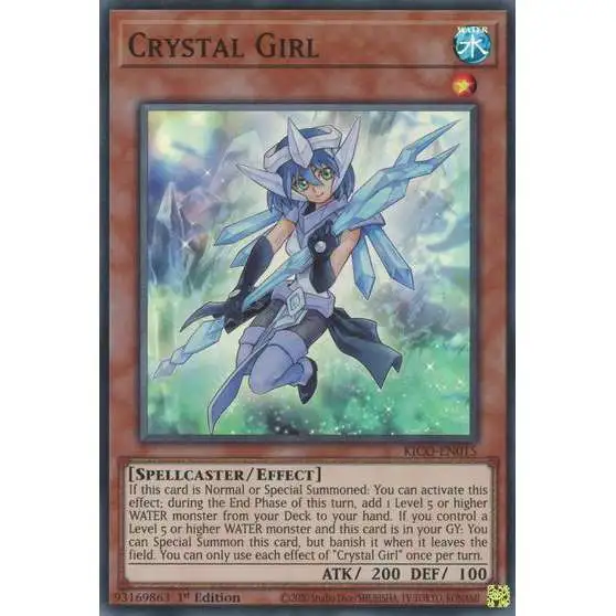 YuGiOh Trading Card Game King's Court Super Rare Crystal Girl KICO-EN015