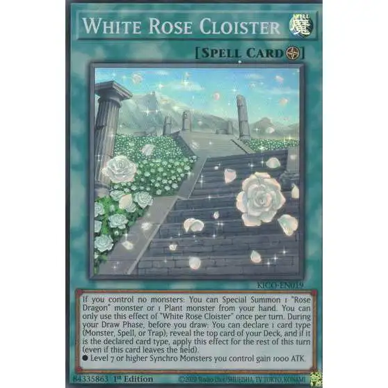 YuGiOh Trading Card Game King's Court Super Rare White Rose Cloister KICO-EN019
