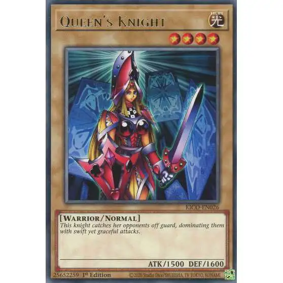 YuGiOh Trading Card Game King's Court Rare Queen's Knight KICO-EN026