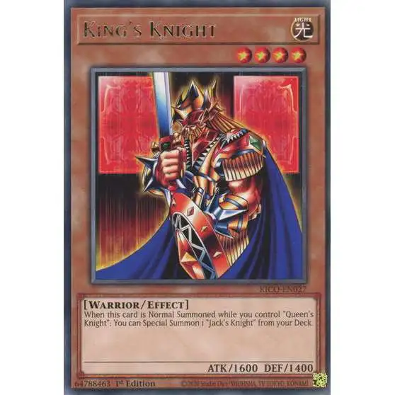 YuGiOh Trading Card Game King's Court Rare King's Knight KICO-EN027