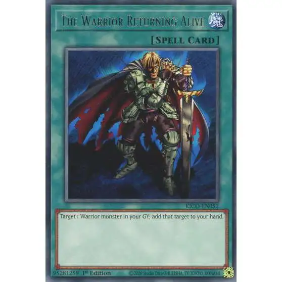 YuGiOh Trading Card Game King's Court Rare The Warrior Returning Alive KICO-EN052