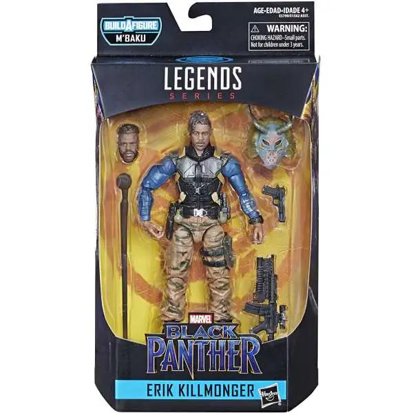 Black Panther Marvel Legends M'Baku Series Erik Killmonger Action Figure [Military, Damaged Package]