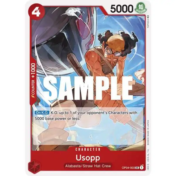 One Piece Trading Card Game Kingdoms of Intrigue Uncommon Usopp OP04-003
