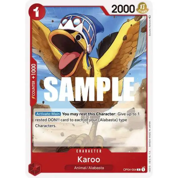 One Piece Trading Card Game Kingdoms of Intrigue Common Karoo OP04-004