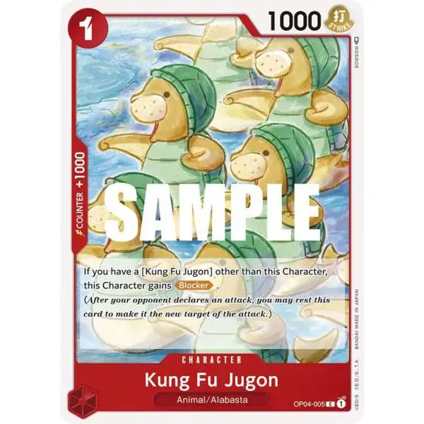 One Piece Trading Card Game Kingdoms of Intrigue Common Kung Fu Jugon OP04-005