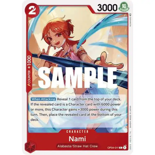 One Piece Trading Card Game Kingdoms of Intrigue Common Nami OP04-011