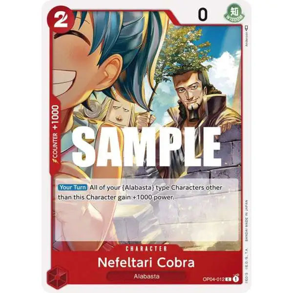 One Piece Trading Card Game Kingdoms of Intrigue Common Nefeltari Cobra OP04-012