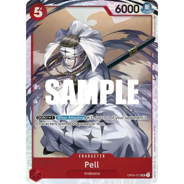 One Piece Trading Card Game Kingdoms of Intrigue Super Rare Pell OP04-013