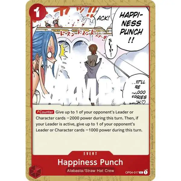 One Piece Trading Card Game Kingdoms of Intrigue Common Happiness Punch OP04-017