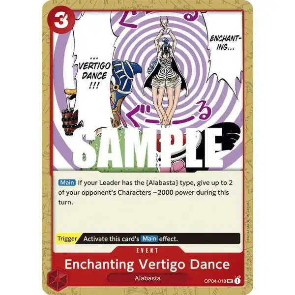 One Piece Trading Card Game Kingdoms of Intrigue Uncommon Enchanting Vertigo Dance OP04-018