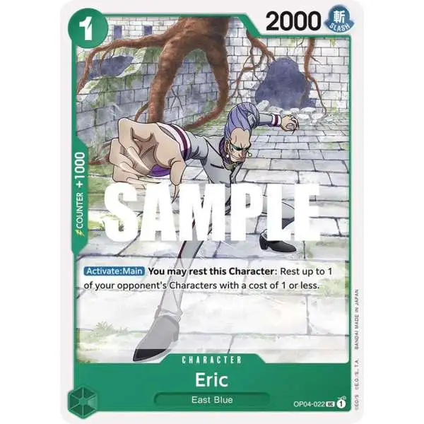 One Piece Trading Card Game Kingdoms of Intrigue Uncommon Eric OP04-022