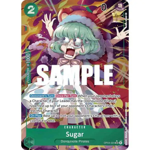 One Piece Trading Card Game Kingdoms of Intrigue Super Rare Sugar OP04-024 [Alternate Art]