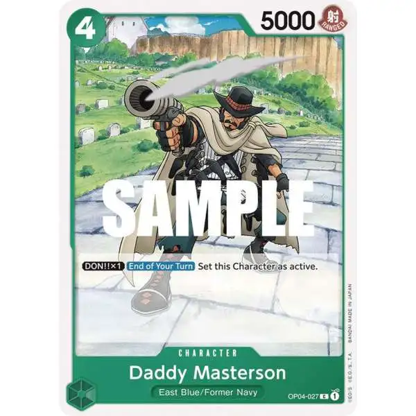 One Piece Trading Card Game Kingdoms of Intrigue Common Daddy Masterson OP04-027