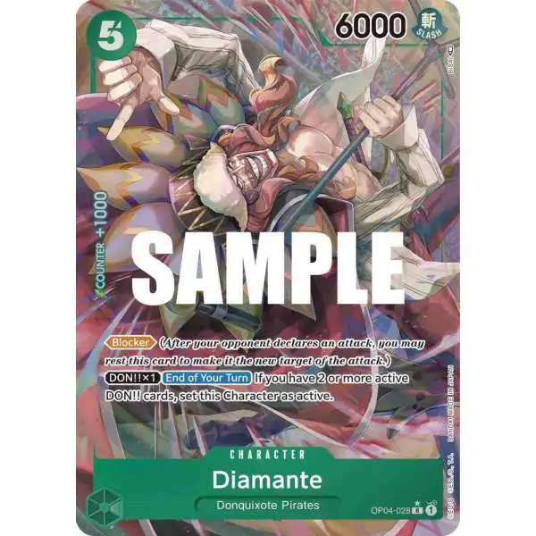 One Piece Trading Card Game Kingdoms of Intrigue Rare Diamante OP04-028 [Alternate Art]
