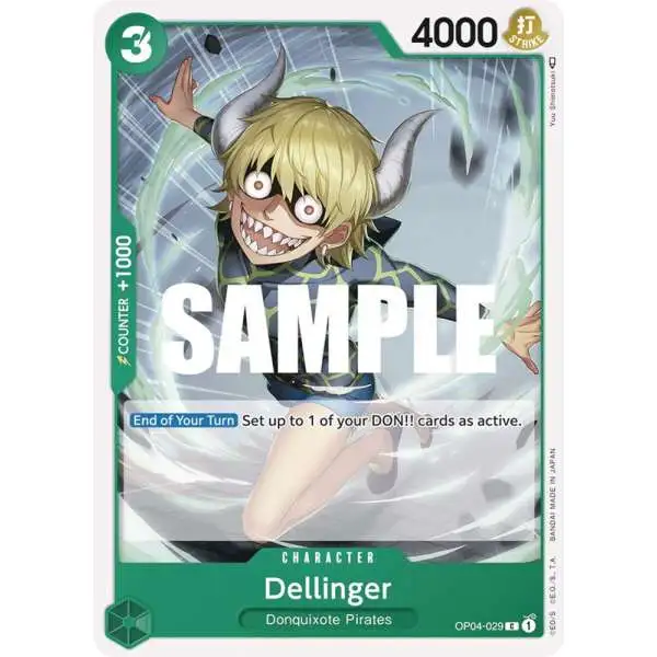 One Piece Trading Card Game Kingdoms of Intrigue Common Dellinger OP04-029