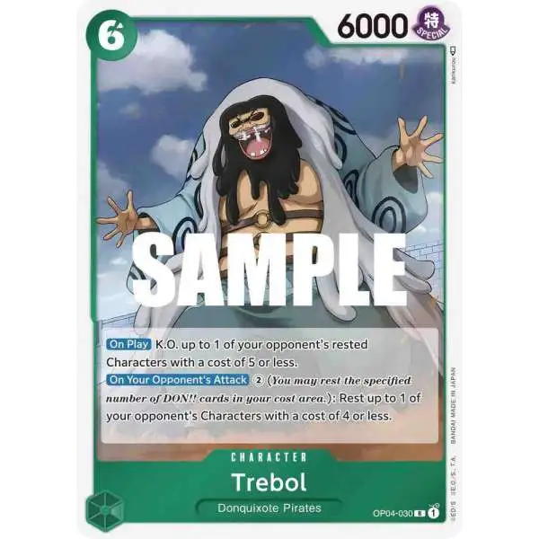 One Piece Trading Card Game Kingdoms of Intrigue Rare Trebol OP04-030