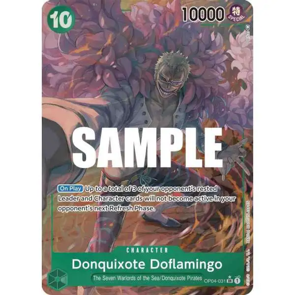One Piece Trading Card Game Kingdoms of Intrigue Super Rare Donquixote Doflamingo OP04-031 [Alternate Art]