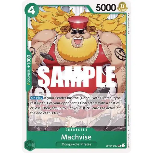 One Piece Trading Card Game Kingdoms of Intrigue Uncommon Machvise OP04-033