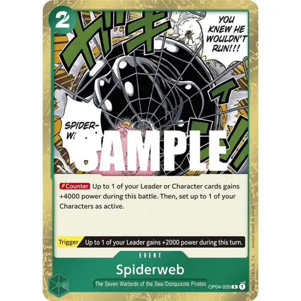 One Piece Trading Card Game Kingdoms of Intrigue Rare Spiderweb OP04-035