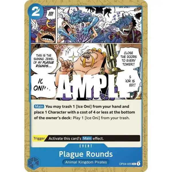 One Piece Trading Card Game Kingdoms of Intrigue Common Plague Rounds OP04-055
