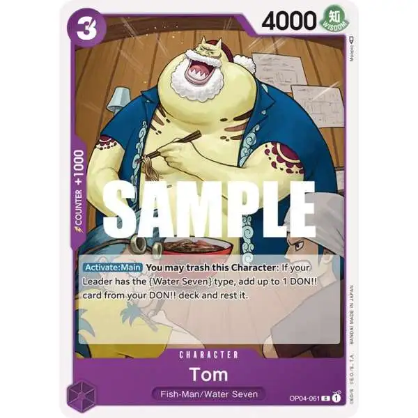 One Piece Trading Card Game Kingdoms of Intrigue Common Tom OP04-061