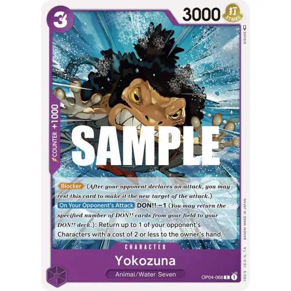 One Piece Trading Card Game Kingdoms of Intrigue Common Yokozuna OP04-068