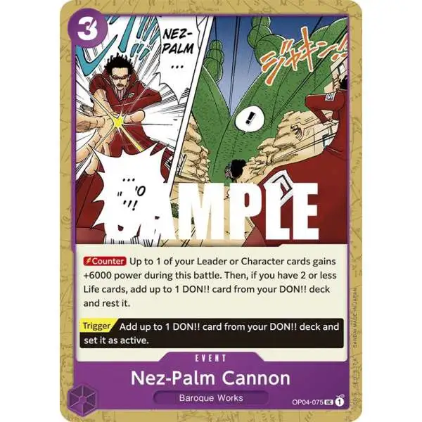 One Piece Trading Card Game Kingdoms of Intrigue Uncommon Nez-Palm Cannon OP04-075